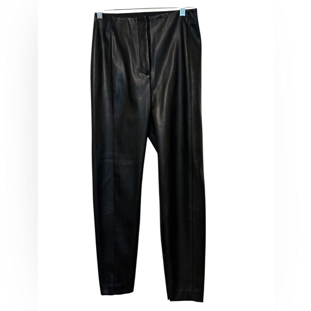 ANN TAYLOR Audrey Black Faux Leather Pants Size 0P